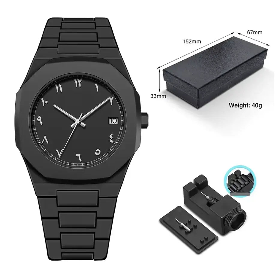 Black Aura Arabic Watch