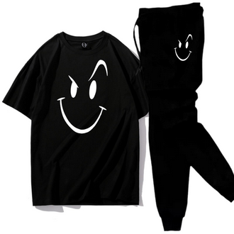 New trendy fired printed summer tracksuit for men